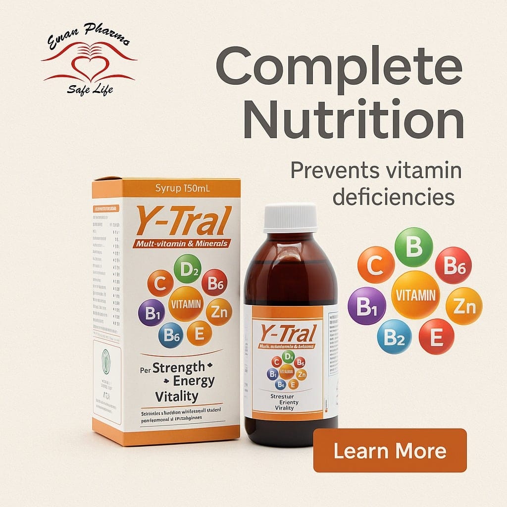 🍶 Y-Tral Syrup – Multivitamin & Minerals 120ml